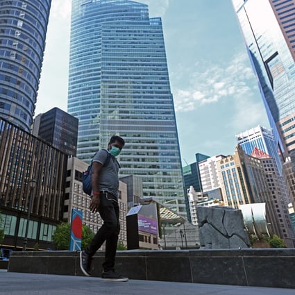 Singapore’s financial business district has seen a notable slowdown since the start of the Covid-19 pandemic, with businesses suffering from their inability to obtain loans from local banks. Photo: AFP