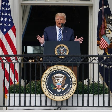 US President Donald Trump speaks about law and order from the White House in Washington, DC, on Saturday. Photo: AFP