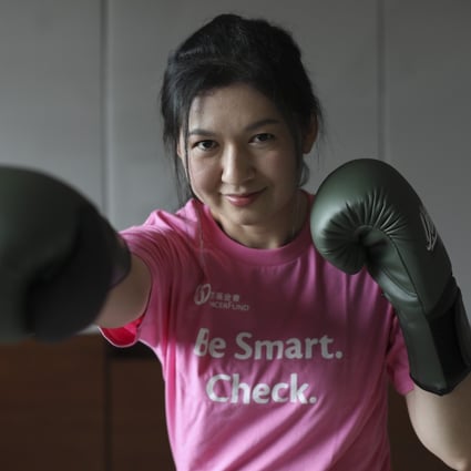 Young cancer survivor Annie Lee talks about the importance of a healthy lifestyle. Photo: Xiaomei Chen