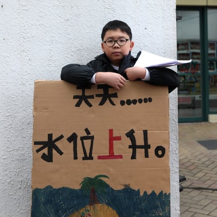 Young climate change activist Lance Lau Hin-yi, 11, will be one of the speakers at TEDxTinHau in Hong Kong, part of the TED Countdown global initiative. Photo: Xiaomei Chen