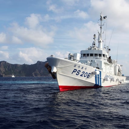 A Japanese coastguard vessel near the Senkaku/Diaoyu Islands. Photo: Reuters