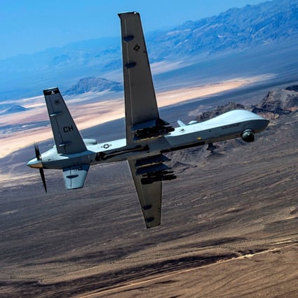 A United States MQ-9 Reaper, a remotely piloted aircraft, is pictured on manoeuvres in Nevada, USA. Photo: Reuters