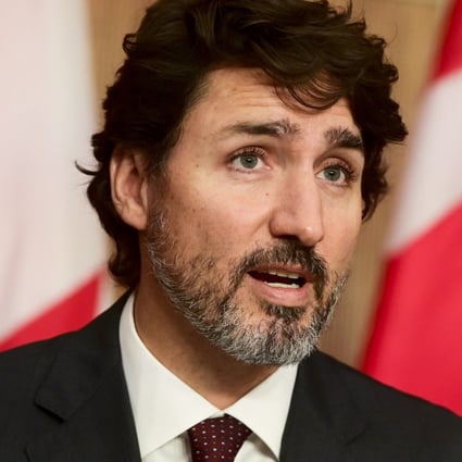Canadian Prime Minister Justin Trudeau takes part in a press conference in Ottawa on Tuesday. Photo: The Canadian Press via AP
