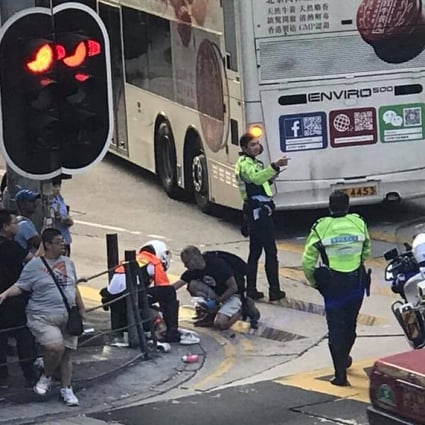 The accident took place when the bus was making a left turn from Nathan Road onto Argyle Street in Mong Kok. Photo: SCMP