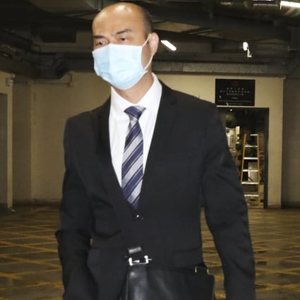 Detective Sergeant Keith Leung Kai-yip leaves District Court in Wan Chai on Wednesday. Photo: May Tse