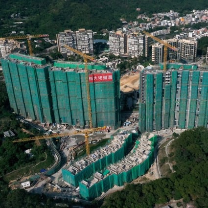 An aerial view of China Evergrande’s The Emerald Bay housing project in Tuen Mun. Photo: Winson Wong