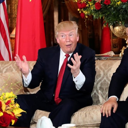 US President Donald Trump and President Xi Jinping of China at Mar-a-Lago estate in Palm Beach, Florida, in 2017. Under Xi, China has narrowed its power gap with the United States. Photo: Reuters