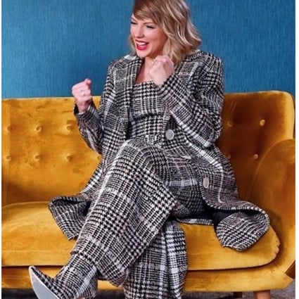 Taylor Swift was recently spotted decked out in black and white tartan from head to toe. Photo: @taylorswift/Instagram