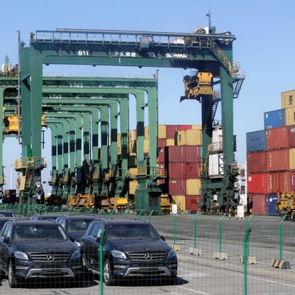 A file photo of Mercedes-Benz vehicles at Tianjin Port in northern China. Photo: Reuters