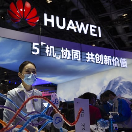 The Huawei Technologies booth at the PT Expo in Beijing last week. Sweden’s telecoms regulator said on Tuesday it was banning Huawei and ZTE from building new 5G networks in the country after officials called China one of Sweden’s biggest security threats. Photo: AP