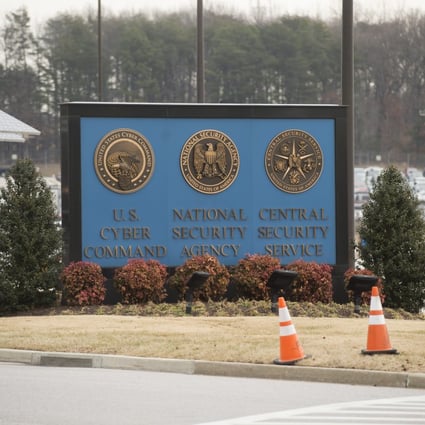 A sign for the National Security Agency (NSA), US Cyber Command and Central Security Service, is seen near the visitor's entrance to the headquarters of the National Security Agency (NSA). Photo: AFP