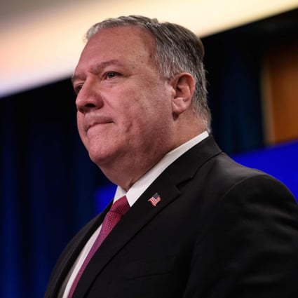 US Secretary of State Mike Pompeo speaks at a press conference in Washington on Wednesday. Photo: AFP