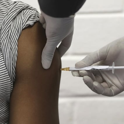 A volunteer receives an injection at a hospital in Soweto, Johannesburg as part of a Covid-19 vaccine trial by the University of Oxford in conjunction with AstraZeneca. Photo: AP