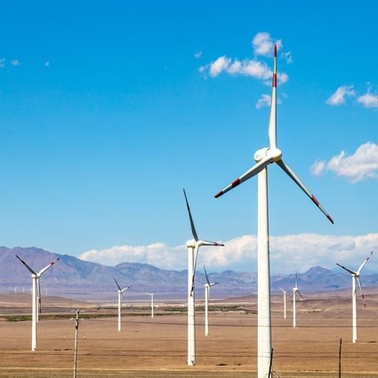 A wind farm in Xinjiang, China. File photo