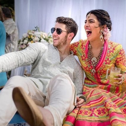 Priyanka Chopra and husband Nick Jonas at their wedding in Jodhpur, India, in 2018. Photo: AP