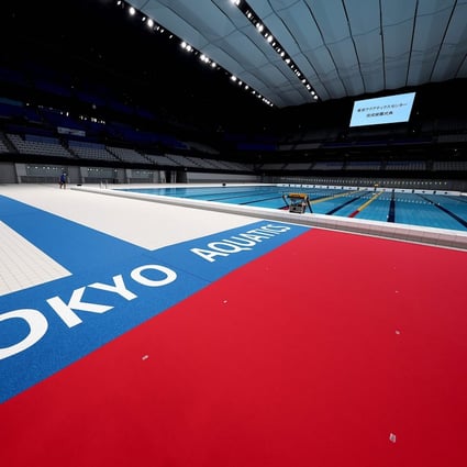 The Tokyo Aquatics Centre is open as organisers make a statement after questions over whether the Games will go ahead next year. Photo: AFP
