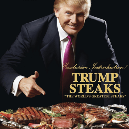 The steak and meat brand Trump Steaks is just one of President Donald Trump’s many failed business ventures. Photo: @TrumpSteaks/Twitter