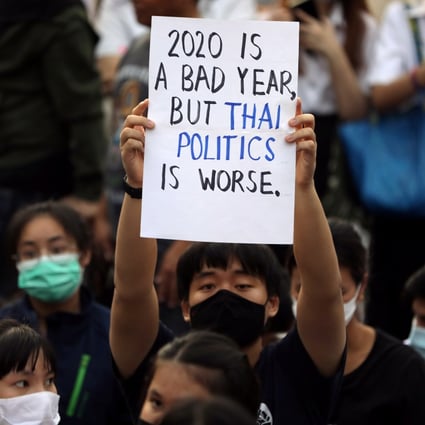 Pro-democracy protesters demonstrate in Bangkok on October 19. Photo: Reuters