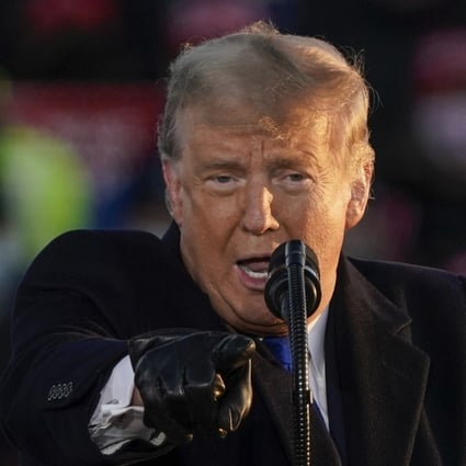US President Donald Trump speaks at a campaign rally in West Salem, Wisconsin. Photo: AP