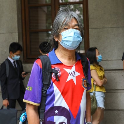Former lawmaker ‘Long Hair’ Leung Kwok-hung at the High Court on Wednesday. Photo: Dickson Lee