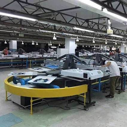 Hi-tech digital garment printers, like these at a Cntop facility in Dongguan, Guangdong province, are helping industry players churn out a wider variety of clothing options on demand. Photo: Cntop