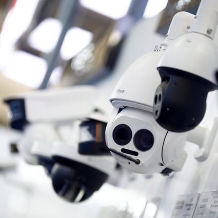 CCTV cameras made by surveillance equipment maker Dahua Technology at the Security China 2018 exhibition. Photo: Reuters
