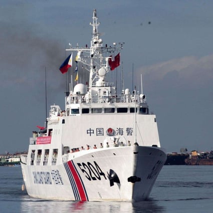 A draft law would define the scope of powers for the Chinese coastguard and its jurisdiction. Photo: Weibo