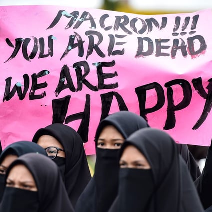 Muslim protesters in Banda Aceh, Indonesia. Photo: AFP