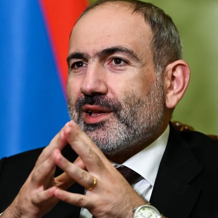 Armenian Prime Minister Nikol Pashinyan speaks during an interview in Yerevan in October. Photo: AFP