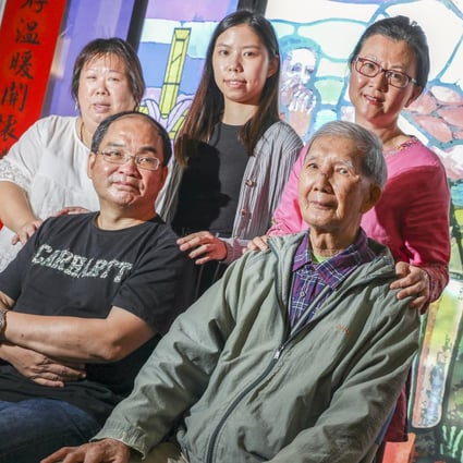 Beneficiaries David Ho and Wan Wing-hung (front, left to right) receive free eye treatment from St Barnabas’ Society and Home in Sai Ying Pun. Photo: Nora Tam