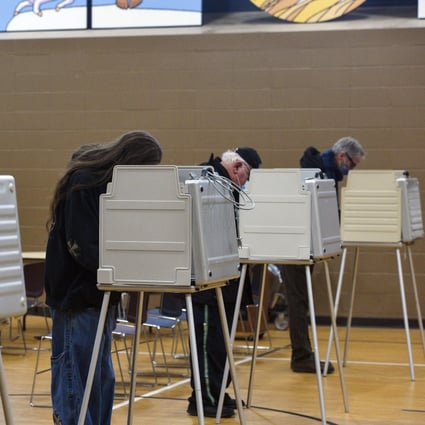 American voters cast their election ballots in South Dakota in the 2020 presidential election, in South Dakota, on November 3. Photo: AP