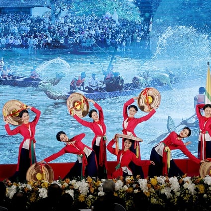 Performers at the opening ceremony of the Asean summit in Hanoi, Vietnam. Photo: EPA