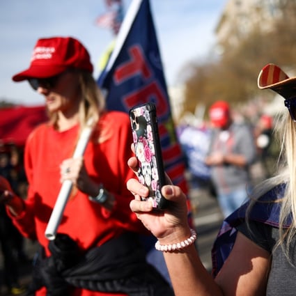 Supporters of US President Donald Trump march in Washington on November 14, 2020. Photo: Reuters