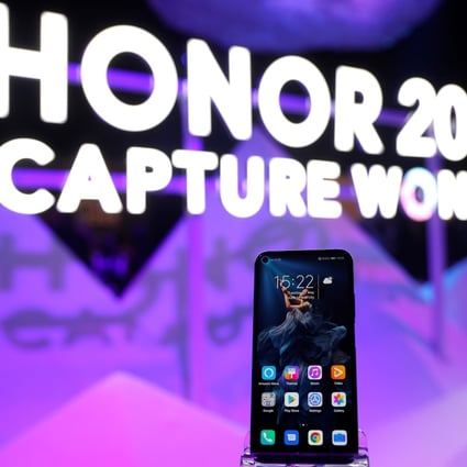 Huawei's new Honor 20 smartphone is seen at a product launch event in London, Britain, May 21, 2019. Photo: Reuters