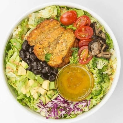 Marko Martinis uses apps to find vegan food near him in Singapore, like this SaladStop! Earth Bowl. Photo: courtesy of SaladStop!