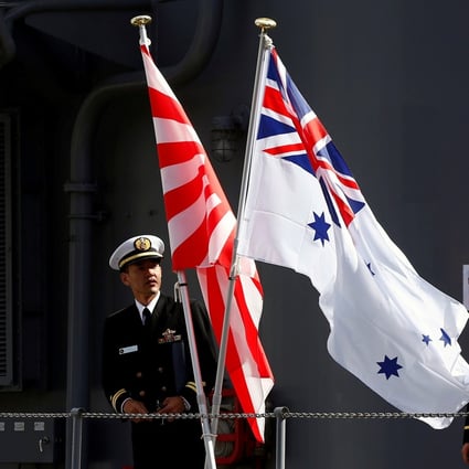 Japanese naval personnel pictured during a 2016 joint exercise in Sydney. Photo: Reuters
