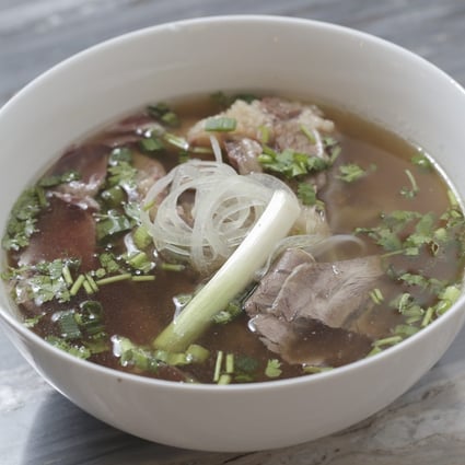 Beef noodles with raw and cooked beef at Brass Spoon in Wan Chai, Hong Kong – where ‘noodle guy’ Kevin Lim goes for what he describes as the perfect pho. Photo: Paul Yeung