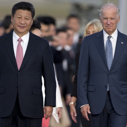 Joe Biden welcomes Xi Jinping to the US during a 2015 visit. Photo: AP