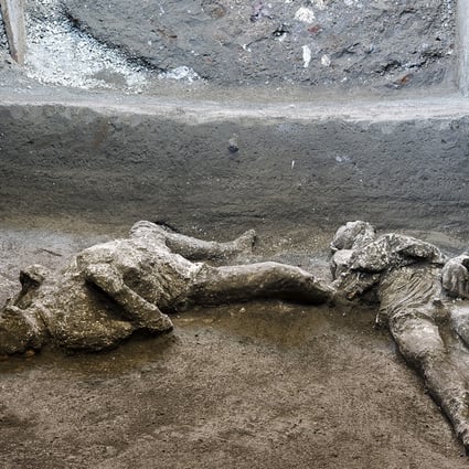 The skeletons were found during excavation of a villa in Italy’s Pompeii. Photo: AP