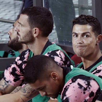 Cristiano Ronaldo of Juventus sits on the bench before a friendly match against the K-League All-Stars at the Seoul World Cup Stadium in Seoul, South Korea, on July 26, 2019. Photo: AP