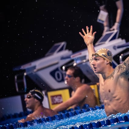 Cali Condors star Caeleb Dressel sets a world record in the 100m butterfly at the ISL finals in Budapest, Hungary. Photo: ISL/Mike Lewis