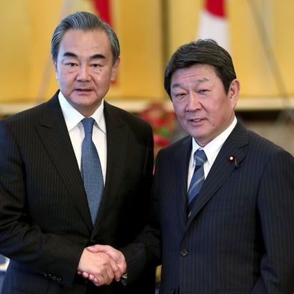 Chinese Foreign Minister Wang Yi, left, pictured with his Japanese counterpart, Toshimitsu Motegi, before a meeting in Tokyo last year. Photo: AP