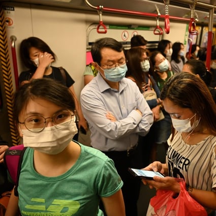 Passenger numbers on the MTR rose in October with the relaxation of social-distancing rules in Hong Kong. Photo: AFP