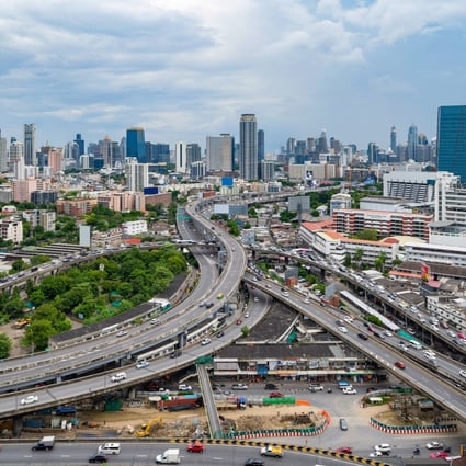 Traffic in downtown Bangkok. The sales of residential units are expected to decline by 40 per cent year on year in 2020, according to Colliers Thailand. Photo: Getty Images