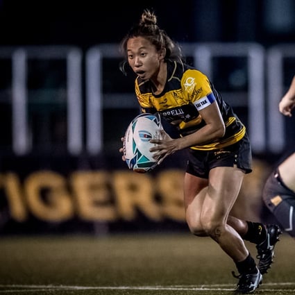 Hong Kong women’s mainstay and USRC Tigers Ladies’ new starChong Ka-yan playing for USRC Tigers Ladies in a domestic league game against Valley Black Ladies last month. Photo: Ike Images
