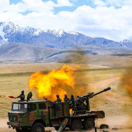 The PLA conducts a live-fire drill in Tibet in June. China is facing challenges including a protracted border dispute with India in the Himalayas. Photo: Weibo
