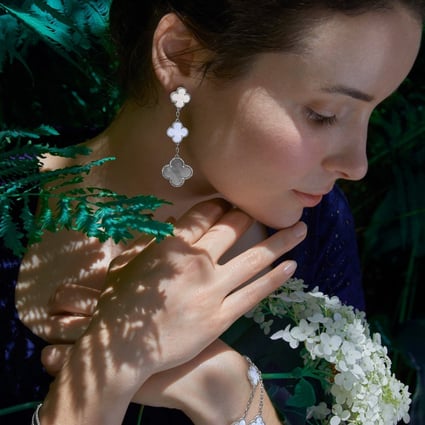 The signature four-leaf clover motif of the Alhambra collection by Van Cleef & Arpels. Photo: Erik Madigan Heck