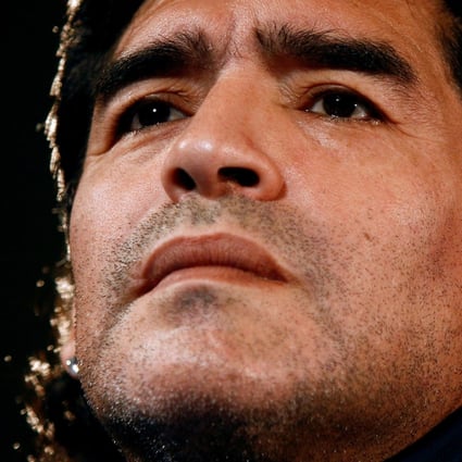 Argentina head coach Diego Maradona pictured at a press conference in 2009. He later tried to become the head coach of the Chinese national team. Photo: Reuters