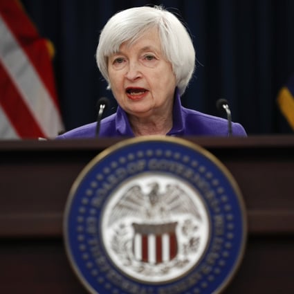 Janet Yellen, then Federal Reserve chair, speaks during a news conference following the Federal Open Market Committee meeting in Washington on December 13, 2017. Photo: AP