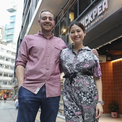 Alex and Danielle Malouf at their restaurant Chickpea on Lyndhurst Terrace in Central, Hong Kong, which offers takeaway Middle Eastern food. Photo: Edmond So